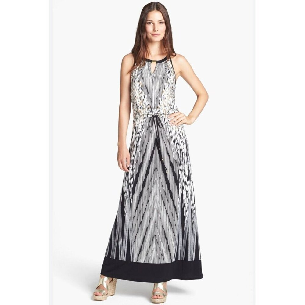 Calvin Klein Black and White Maxi Dress